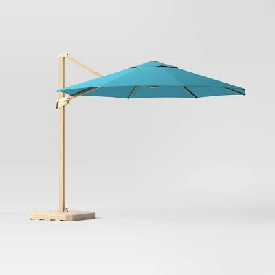 11'x11' Offset Patio Umbrella - Light Wood Pole - Threshold™ 11 11'x11' Offset Patio Umbrella - Light Wood Pole - Threshold™ - Image 9