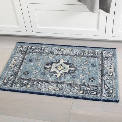 Vintage Persian Medallion Kitchen Rug Blue - Threshold™ 3 Vintage Persian Medallion Kitchen Rug Blue - Threshold™