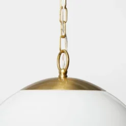 Milk Glass Ceiling Pendant Brass - Threshold™ Designed With Studio McGee 9 Milk Glass Ceiling Pendant Brass - Threshold™ Designed With Studio McGee -West Elm GUEST 183bf4cf 1e46 4f50 816a 5abef6058a88