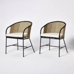 2pc Westcliff Seagrass Dining Chairs - Threshold™ Designed With Studio McGee -West Elm GUEST 1a2c5a36 ead8 4159 ba47 2d514011b1c4