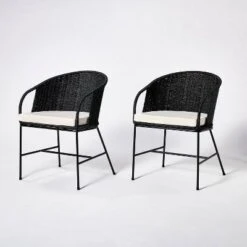 2pc Westcliff Seagrass Dining Chairs - Threshold™ Designed With Studio McGee -West Elm GUEST 1ef013bb 4ce3 40b0 b848 cfeb6771829e