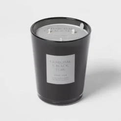 Colored Vase Glass With Dustcover & Black Teak Candle Black - Threshold™ 13 Colored Vase Glass With Dustcover & Black Teak Candle Black - Threshold™ -West Elm GUEST 203164b8 cea9 4b9d 90b7 3255297338b3