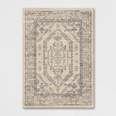 Plush Persian Style Area Rug Cream - Threshold™ 7 Plush Persian Style Area Rug Cream - Threshold™ - Image 5