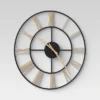 20" Decorative Wall Clock Gold/Black - Threshold™ -West Elm GUEST 216e7b79 a8c3 4bd4 9fcf 22f86d1062cb
