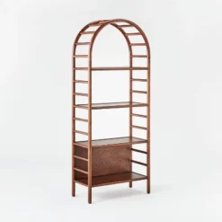 72" Holladay Curved Wooden Bookcase - Threshold™ Designed With Studio McGee 24 72" Holladay Curved Wooden Bookcase - Threshold™ Designed With Studio McGee -West Elm GUEST 245145c7 43e9 43cb 9096 d7c8d5f6dc83