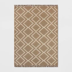 Check Diamonds Outdoor Rug Tan - Threshold™ -West Elm GUEST 2abd2c8e 928f 4aad a501 58a5ed86f643