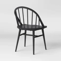 2pk Adwolf Rounded Spindle Dining Chairs Black - Threshold™ 12 2pk Adwolf Rounded Spindle Dining Chairs Black - Threshold™ -West Elm GUEST 3349c84d 67f7 4df0 bbc1 7211fcfc09d1