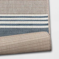 Sand Stripe Outdoor Rug Blue - Threshold™ -West Elm GUEST 3616b472 fed7 4009 8a0d 4aa280b59abf