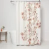 Blooms Flat Weave Shower Curtain Coral - Threshold™ -West Elm GUEST 53008e0c 3d48 4b34 af4e 7619a9d938f5