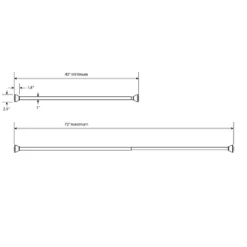 72" Half Moon Dual Mount Shower Rod - Threshold™ -West Elm GUEST 5420201f e4d0 4550 a485 c4c3e9014ce9