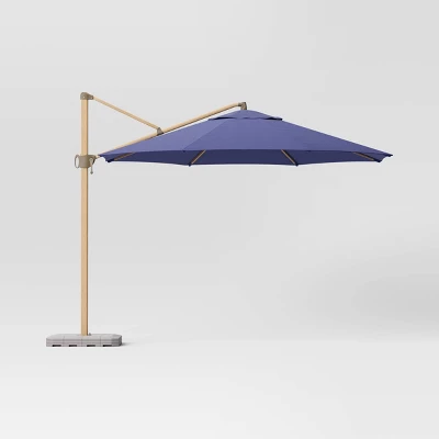 11'x11' Offset Patio Umbrella - Light Wood Pole - Threshold™ 9 11'x11' Offset Patio Umbrella - Light Wood Pole - Threshold™ - Image 7