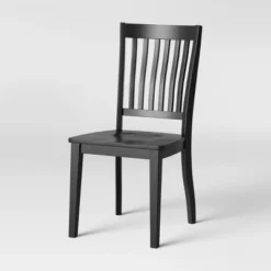 2pk Holden Slat Back Dining Chair Black - Threshold™ -West Elm GUEST 5c33c1cf e8f4 40f2 8880 34c871685475