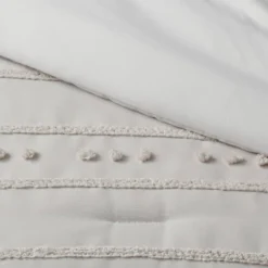 4pc Clipped Stripe Poms Comforter Bedding Set - Threshold™ -West Elm GUEST 6474436f 0746 4a2d 8720 5e4921bc6129