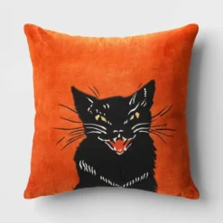 Fierce Cat Applique Cotton Velvet Square Halloween Throw Pillow - Threshold™ 11 Fierce Cat Applique Cotton Velvet Square Halloween Throw Pillow - Threshold™ -West Elm GUEST 75d286a9 5b9e 4de0 9d76 c71c6fcc15aa