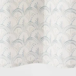 Block Print Scallop Shower Curtain Aqua Blue - Threshold™ -West Elm GUEST 778a054f a5b3 486b 8a5e 47632fd96cbf