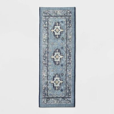 Vintage Persian Medallion Kitchen Rug Blue - Threshold™ 7 Vintage Persian Medallion Kitchen Rug Blue - Threshold™ - Image 5