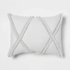 4pc Clipped Stripe Poms Comforter Bedding Set - Threshold™ -West Elm GUEST 8d139982 3828 47ac 895d 4255d7a3549e