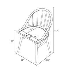 2pk Adwolf Rounded Spindle Dining Chairs Black - Threshold™ 15 2pk Adwolf Rounded Spindle Dining Chairs Black - Threshold™ -West Elm GUEST 9717f7b7 7377 4009 b5b2 b90142c847de