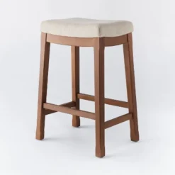 Candor Wood And Upholstered Saddle Counter Height Barstool - Threshold™ 17 Candor Wood And Upholstered Saddle Counter Height Barstool - Threshold™ -West Elm GUEST 9752c844 5eab 4428 9bc4 84b07e39c310