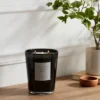 Colored Vase Glass With Dustcover & Black Teak Candle Black - Threshold™ -West Elm GUEST 98ba7e79 76fb 46f6 b02d b25275ec64cf