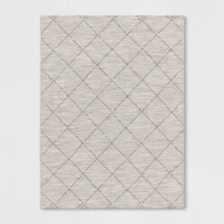 Mira Geometric Diamond Indoor/Outdoor Rug Cream - Threshold™ -West Elm GUEST 9efef2e1 782b 477d a56d 2f1603a4d887