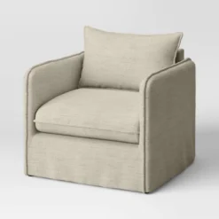 Berea Slouchy Lounge Chair With French Seams - Threshold™ -West Elm GUEST a4884ee6 2324 405e 8c31 e0ba9c27ed26
