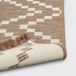 Check Diamonds Outdoor Rug Tan - Threshold™ -West Elm GUEST ac22a0ad a4e9 4c4c b89d 14ae4c1012fb