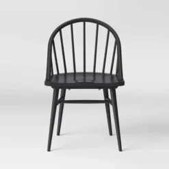2pk Adwolf Rounded Spindle Dining Chairs Black - Threshold™ 11 2pk Adwolf Rounded Spindle Dining Chairs Black - Threshold™ -West Elm GUEST b73366f6 2ccc 4621 929a 1dd8fc28ea92