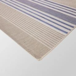 Sand Stripe Outdoor Rug Blue - Threshold™ -West Elm GUEST be5a23a4 e4eb 4a24 99a5 fd53a8d6e784
