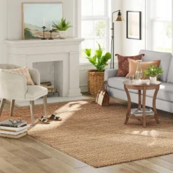 Kingston Neutral Woven Rug - Threshold