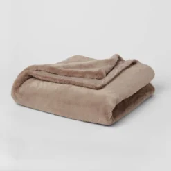60"x80" Lush Faux Fur Bed Throw - Threshold™ -West Elm GUEST cbb5e81f 3c56 4c24 9009 ed4b66162aa8