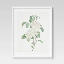 (Set Of 2) 24" X 30" Flowers Framed Wall Art White - Threshold™ -West Elm GUEST cbefc6fa 2957 46cb 82b9 05193fbf6ce2