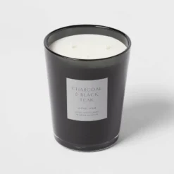 Colored Vase Glass With Dustcover & Black Teak Candle Black - Threshold™ 11 Colored Vase Glass With Dustcover & Black Teak Candle Black - Threshold™ -West Elm GUEST cf6f4780 63d6 4d26 8370 d23011a8995c