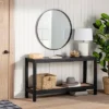 Console Table With Woven Rattan Shelf Black - Threshold™ Designed With Studio McGee 2 Console Table With Woven Rattan Shelf Black - Threshold™ Designed With Studio McGee -West Elm GUEST d5ca4c7c 21dc 4418 b881 7ad5a979e147