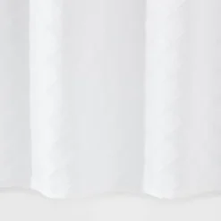 Dyed Clipped Diamond Shower Curtain White - Threshold™ -West Elm GUEST e9083fa3 4dae 4049 a274 c3e218597b3c