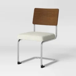 2pk Cecilton Chrome Cantilever Dining Chairs Cream Boucle - Threshold™ 11 2pk Cecilton Chrome Cantilever Dining Chairs Cream Boucle - Threshold™ -West Elm GUEST f467ac82 933d 40fb b02c 63edbb24066f