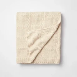 Grid Knit Throw Blanket - Threshold™ Designed With Studio McGee -West Elm GUEST f49e1612 4350 4f2e a1df c4d091023d34