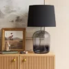 Smoked Glass Table Lamp Black (Includes LED Light Bulb) - Threshold™ -West Elm GUEST f6ea20fb 05c7 4624 a202 ee030a752c6a