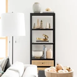 Console Table With Woven Rattan Shelf Black - Threshold™ Designed With Studio McGee 22 Console Table With Woven Rattan Shelf Black - Threshold™ Designed With Studio McGee -West Elm GUEST f71b8141 512b 4383 9135 4f0d694163bd